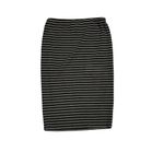 Vintage Mossimo Striped Black & White Women's Midi Skirt | Elastic | Size Medium Photo 1
