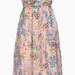 Revolve NEW ASTR Emine Pastel Pink Blue Floral Cutout Midi Dress Slit‎ XL  Photo 0