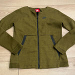 Nike  Women’s Tech Fleece Jacket Olive Green Full Zip Bomber Size XS Photo 0