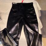 Spanx  Black Patent Leggings Faux Leather XL Photo 0