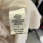 Cloud Ten Women's Large Linen Blend Dress Cream Black Floral Print Pockets New Photo 13