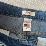 Vibrant  Distressed Blue High Waisted Jean Joggers Photo 6