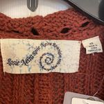 Anthropologie Rosie Neira Dark Rust Open Ruffle Cardigan, NWT Photo 2