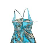 NWT Lafee Jasmine FORMAL PARTY Halter Sequin Blue Paisley Dress SZ 12 TROPICAL Photo 9