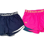 Under Armour  Women's Play up 2.0 Navy Blue & Pink short Lot medium Photo 0