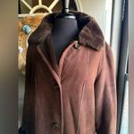 Neiman Marcus Vintage  faux suede fur button down plush maxi coat, size medium Photo 2