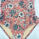 Kona Sol Kona‎ Sol Women’s Mauve/White Floral Side Ruched Ties Swimsuit Size M Photo 6