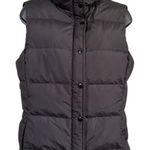 J.Crew  Down Filled puffer Vest Women's Sz S Black Winter Cozy Minimalist Preppy Photo 0