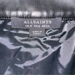 All Saints Lena Black Faux Leather Zipper Front A-Line Mini Skirt Sz 2 Photo 5