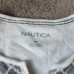 Nautica  Gray/White Fleece Pajama Top SIZE M Photo 1