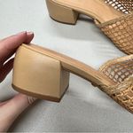 Raye Revolve  Tan Leather Crochet Slip On Mule Heels Womens 8.5 Boho Beachy Photo 1