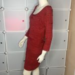 Max Studio  3/4 Sleeve BodyCon Ruffle Dress Size Medium Photo 2