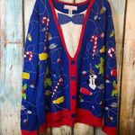 Christmas Jolly Sweaters Ugly Christmas Sweater Size XXL Blue Photo 0