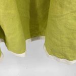 Talbots Summer Derby Dress Womens 4 Green White Linen Lined Belt Photo 6