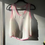 Yumi Kim •NWT•White Silk Tank Top with Pink Trim•Sz S Photo 8