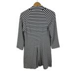 CAbi Byline Jacket Size XS Black White Striped Knit Zip Up Stretch Soft Neutral Photo 5