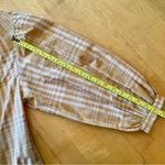 Universal Threads Universal Thread Yellow Plaid, 100% Cotton, Puffy Sleeve Shirt, Size M Photo 9