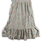 Beau & Ro Floral Pastel Maxi Dress Prairie Cottage Small Ruffle Smocking Pink Photo 2