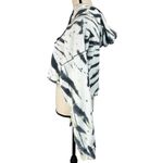 Aeropostale  JRS Medium Cropped Sweatshirt Hoodie Tie-Dye Long Dolman Sleeve Gray Photo 7