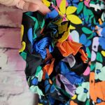 Karlie BOLD FLORAL BUTTON FRONT SHIRT PUFF BALLOON SLEEVE LARGE ART TO WEAR Photo 5