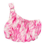 DO+BE One Shoulder Ring Watercolor Crop Top in Pink/White, Size S Photo 0