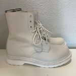 Dr. Martens White Lace Up Boots with Padded Tongue Photo 1