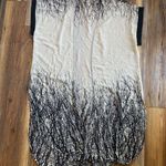 EN Creme Beige with Black Tree Design, Short Sleeve Sheer Fabric, Long Kimono M Size M Photo 0