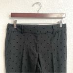 Talbots Womens Pants Black Heart Print Hampshire Ankle Textured Size 8 Photo 2