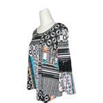 Studio Works  Black and White Geometric Blouse Photo 2
