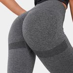 Wideband Seamless Scrunch Booty Leggings Gray Size M Photo 4