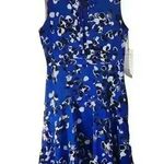 CAbi Woman’s Size M Untamed Dress Electric Blue Sleeveless Handkerchief Hem NWT Photo 1
