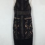 NWT Keepsake The Label Bridges Black Lace Overlay Bodycon Midi Dress XS Photo 0