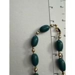 Vintage 90's‎ Womens Green Silver Tone Beaded Choker Necklace Y2K Preppy Money Photo 4