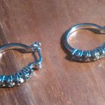 Brazilian Smokey Quartz Stainless Steel Hoop Earrings Photo 8