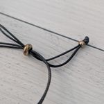 Black Adjustable Bracelet with Sunflower Charm Photo 3