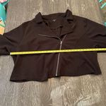 Torrid  Women's Black Knit Moto Jacket Size 6 Full Zip Short Motorcycle Style Photo 6