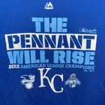 KC Royals 2015 AL Champions Shirt Blue Size M Photo 1
