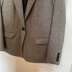 Pendleton Womens Blazer Jacket Gingham Plaid Black White Sz 14 Single Button Photo 8