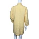 Chico's  Jacket Women Small Light Yellow Linen‎ Neutral Boho Bohemian Lagenlook Photo 3