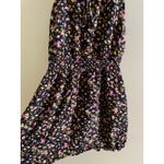Mossimo Floral Smocked Waist Dress Womens XS Tie Front Sleeveless Black Photo 8