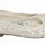 Anthropologie Harriet Wilde Ballet Flats Bridal Lace Bedazzled White 6 Photo 0