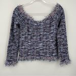 ZARA  Frayed Tweed Textured Top Size‎ Large Photo 11