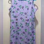 VTG 80s TR Bentley Light Purple Floral Scoop Neck Short Mini Shift Dress Photo 1