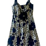 Janine Silver Metallic Mosaic Dress Black Photo 2