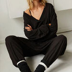 Free People  Just Because Onesie in Black Photo 0