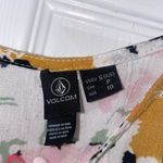 Volcom  Floral Ruffle Hem Tank Top Small Sleeveless Boho Festival Casual Cami Photo 2