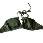 Kona Sol Shirred V Bikini Top - Dark Green Photo 2