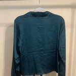 Guess  Dark Teal Satin Blouse Photo 1