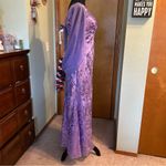 NWOT lavender sequined homecoming dress with sheer chiffon cape size 4 Purple Photo 1