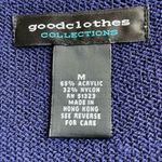 Good Clothes Collection Blue with Blossoms Short Sleeve Knit Sweater size Medium Photo 2